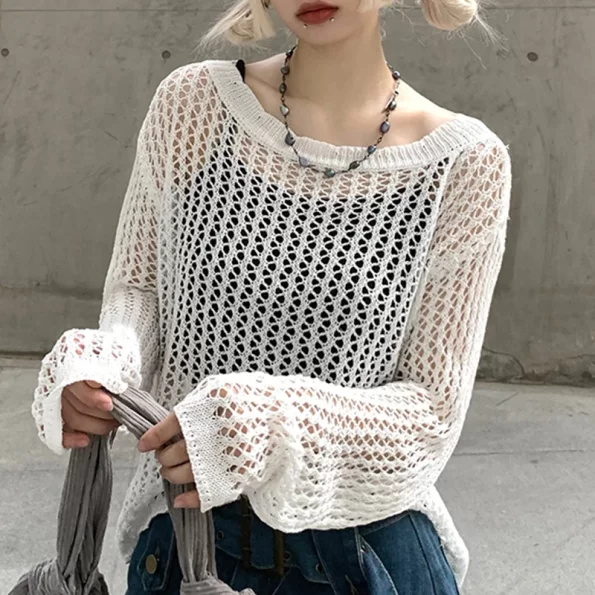 COLDYINGAN-Casual-White-Sweater-Pullovers-Hollow-Out-Fishnet-Summer-Loose-Smock-Long-Sleeve-Y2k-Holes-Shirt.jpg_Q90.jpg_ (3)