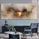 BX013-1pc-Grey-Yellow-Cloud-Abstract-Oil-Painting-Modern-Art-Independe-Wall-Picture-Fo(6)