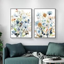 S094-2pcs-Watercolor-Spring-Watercolor-Flowers-and-Plants-Leaf-Li(3)