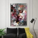 BX017-1pc-Modern-Creative-Painting-Graffiti-Girl-Canvas-Painting-Posters-and-(5)