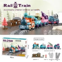 Electric-Train-Toy-Set-Car-Railway-Tracks-Light-and-Sound-Locomot(4)